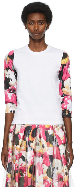 Comme des GarÃ§ons White Disney Edition Mickey Mouse Sleeve T-Shirt - T-shirt White Disney Edition Mickey Mouse Sleeve T-shirt - comme des garnerons 화이트 디즈니 에디션 미키 마우스 슬리브 티셔츠
