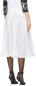 Comme des GarÃ§ons White Layered Skirt