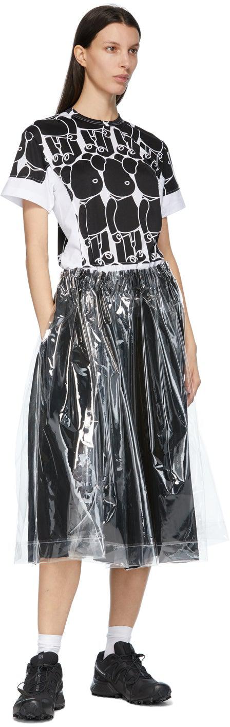 Comme des GarÃ§ons White Teddy Bear Layered T-Shirt