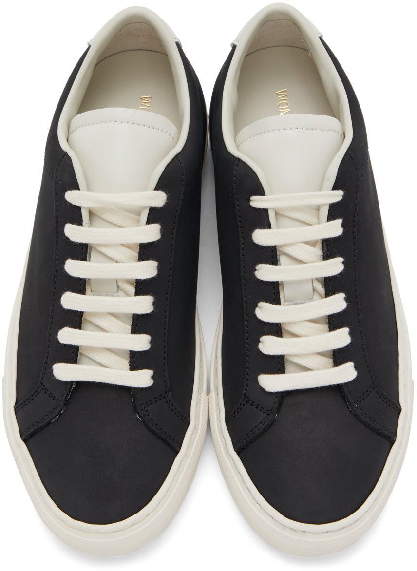 Common Projects Black Nubuck Achilles Low Sneakers