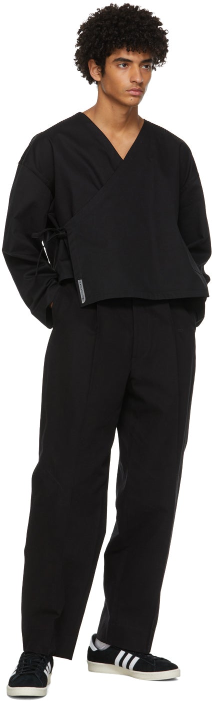 Connor McKnight Black Brushed Canvas Trousers