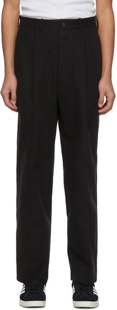 Connor McKnight Black Brushed Canvas Trousers - Connor McKnight Noir Pantalon en toile brossée noir - Connor mcknight 검은 색 캔버스 바지를 닦았습니다