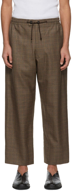 Connor McKnight Brown Wool Check Lounge Pants - Connor McKnight Brown Laine Check Lounge Pants - Connor McKnight Brown Wool Check 라운지 바지