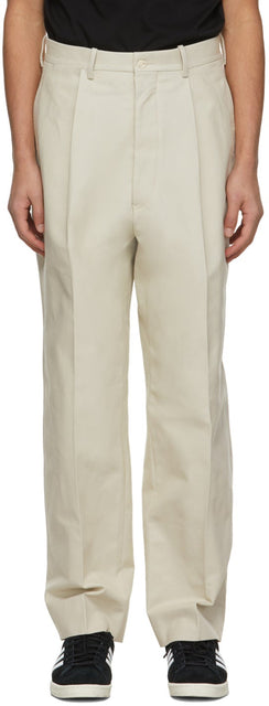 Connor McKnight Grey Canvas Pleated Trousers - Pantalon plissé de toile gris Connor McKnight Grey - Connor McKnight Grey Canvas Pleated Trousers.