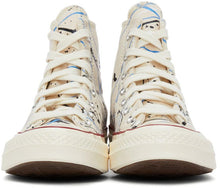 Converse Beige Archive Paint Splatter Chuck 70 High Sneakers