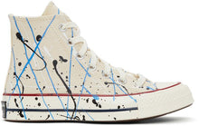 Converse Beige Archive Paint Splatter Chuck 70 High Sneakers - Converse Beige Archives Paint Splatter Chuck 70 Sneakers hauts - Converse 베이지 아카이브 페인트 뿌려 놓은 척 70 높은 스니커즈