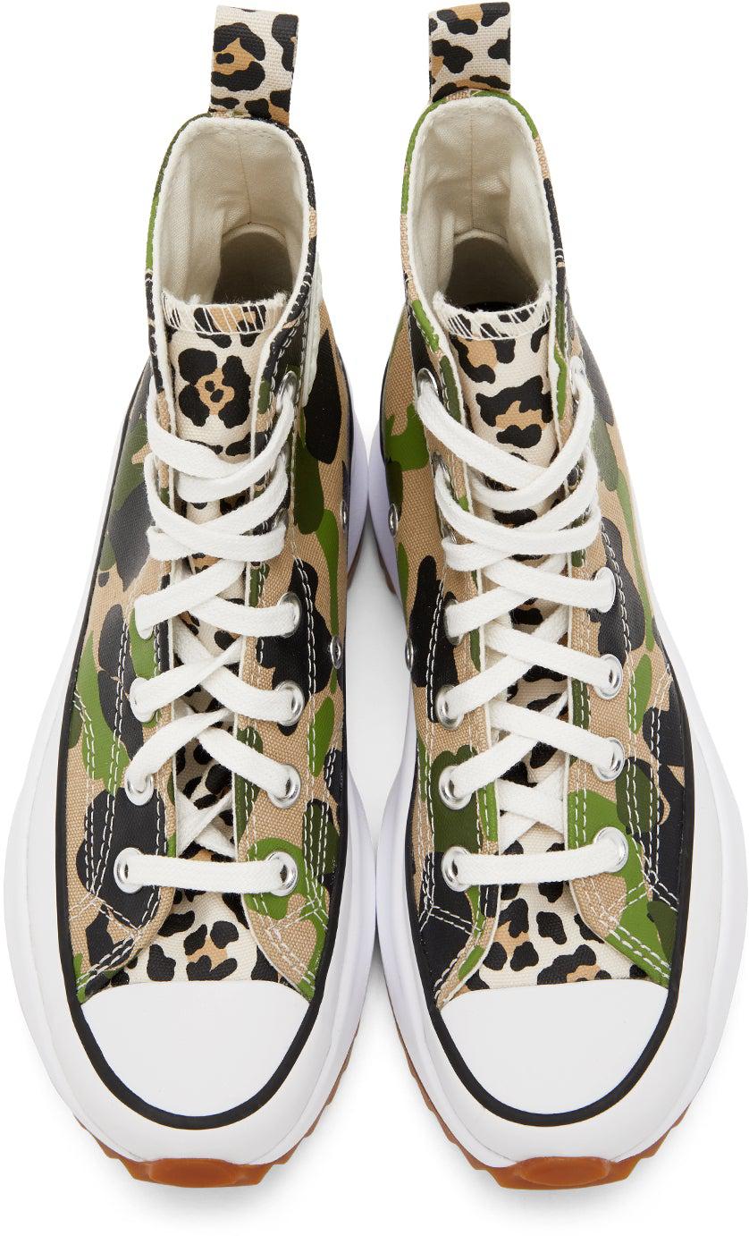 Converse Beige Camouflage Run Star Hike High Sneakers
