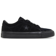 Converse Black Suede One Star Pro Sneakers - Converse Black Sude One Star Pro Sneakers - 흑인 스웨이드 한 스타 프로 스니커즈를 대화시킵니다
