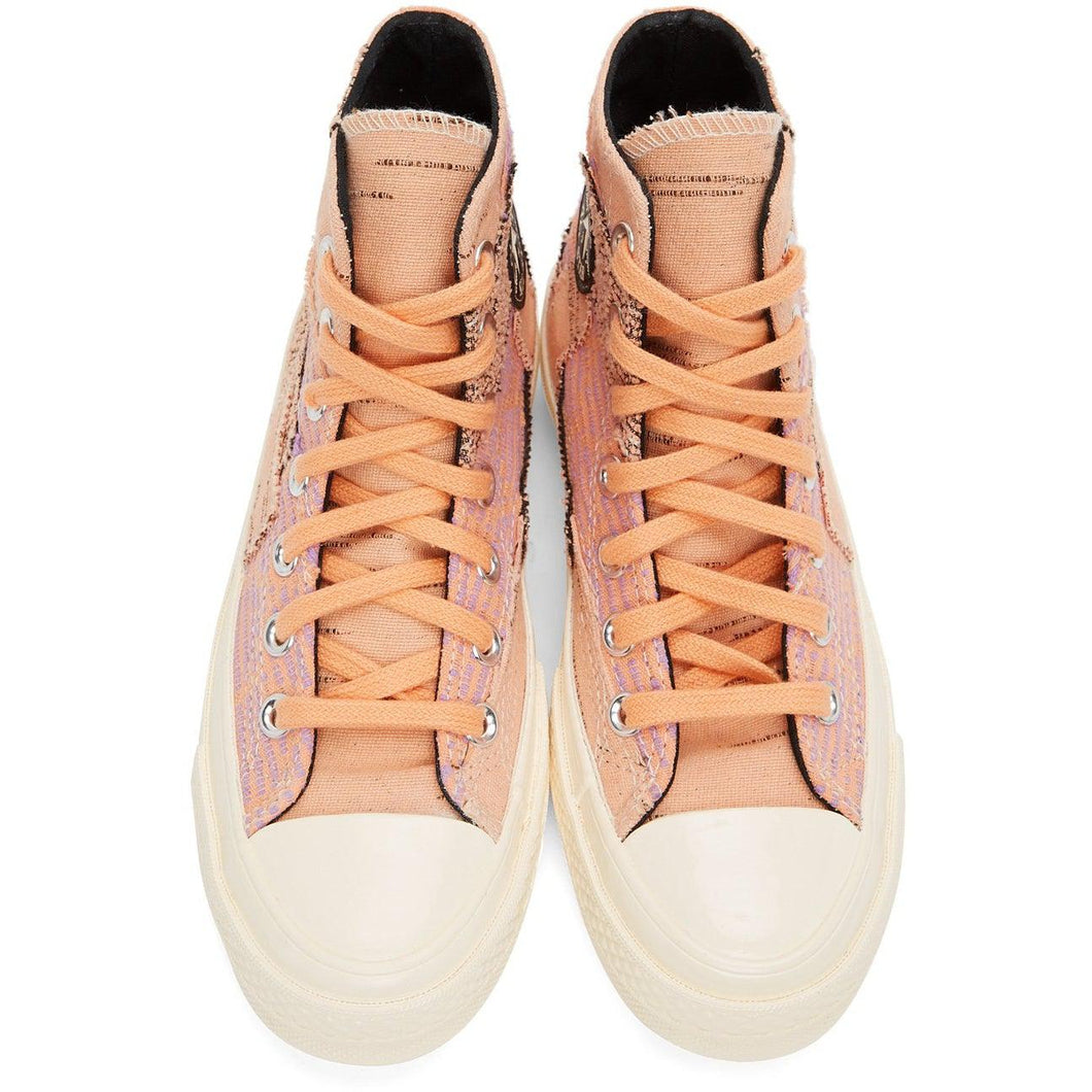 Converse Orange Patchwork Chuck 70 High Sneakers