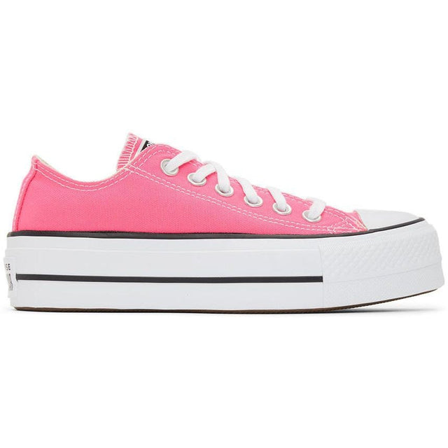 Converse Pink Seasonal Color Chuck Taylor All Star Lift Low Sneakers - Converse Rose Couleur saisonnière Chuck Taylor Toutes les baskets élévatrices star - Converse 핑크 계절 색상 척 Taylor All Star Lift Low Snikers