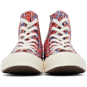 Converse Red Paisley Chuck 70 High Sneakers