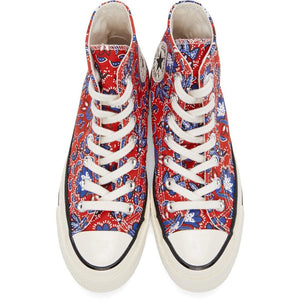 Converse Red Paisley Chuck 70 High Sneakers