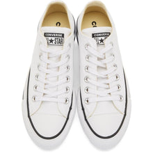 Converse White Chuck Taylor All Star Lift Low Sneakers - Converse Blanc Chuck Taylor Toutes les baskets élévatrices star - Converse White Chuck Taylor All Star Lift Low Sneakers.