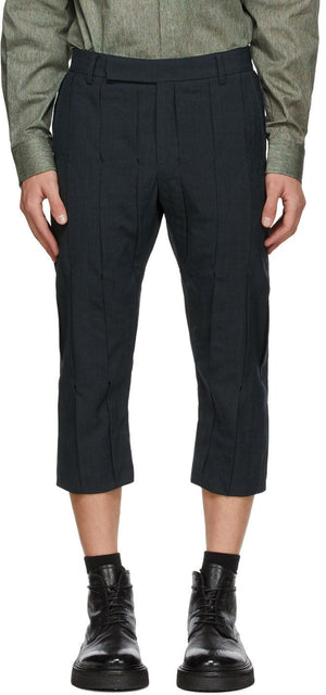 Cornerstone Navy Wool Pleated Trousers - Pantalon plissé en laine bleue bleu marine - Cornerstone Navy Wool Pleated Trousers.