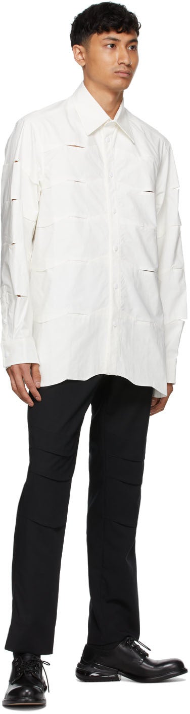 Cornerstone White Poplin Cutout Shirt
