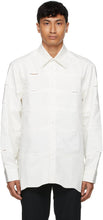 Cornerstone White Poplin Cutout Shirt - Chemise de découpe popeline blanche de la pierre angulaire - 코너 스톤 화이트 포플린 컷 아웃 셔츠