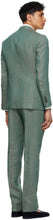 DOPPIAA Green Linen Aareseant Double-Breasted Suit