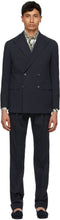 DOPPIAA Navy Seersucker Aadolfo Suit - Doppiaa Navy Seersucker Aadolfo Costume - Doppiaa Navy Seersucker Aadolfo Suit.