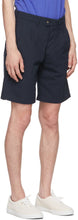 DOPPIAA Navy Seersucker Aaza Shorts