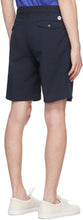 DOPPIAA Navy Seersucker Aaza Shorts