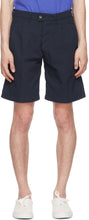 DOPPIAA Navy Seersucker Aaza Shorts - Doppiaa Navy Sersersucker Short AAZA - Doppiaa Navy Seersucker Aaza 반바지