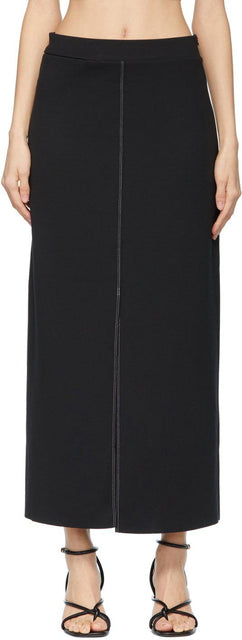 DRAE Black Jersey Stitch Skirt - Jupe de point de jersey noir drae - 드레 블랙 저지 스티치 스커트