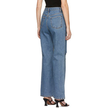 DRAE Blue Destroyed Mid-Rise Jeans