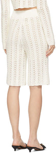 DRAE Off-White Net Knit Long Shorts
