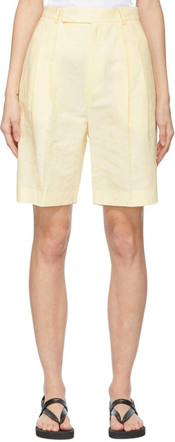 DRAE Yellow Linen Shorts - Drabe Short de lin jaune - 드레 노란 린넨 반바지