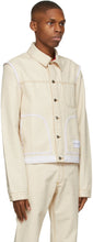 Daniel W. Fletcher Beige Denim Contrast Stitch Jacket