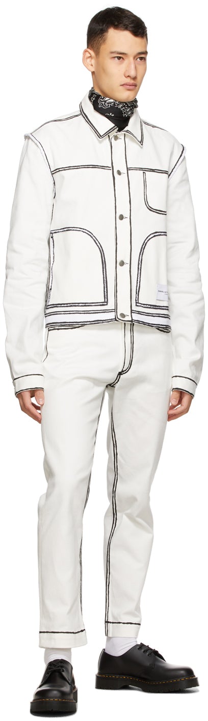 Daniel W. Fletcher Off-White Painted Edge Jacket