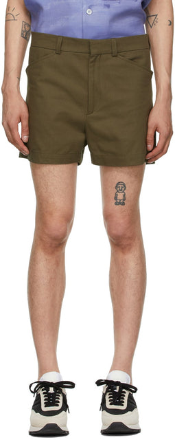 Davi Paris Green 70s Shorts - Davi Paris vert 70s shorts - Davi Paris 녹색 70 년대 반바지