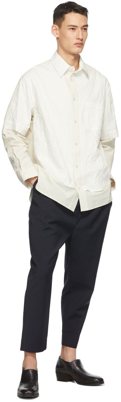 Deveaux New York SSENSE Exclusive Navy Wyatt Trousers