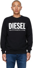 Diesel Black S-GIR-Division-Logo Sweatshirt - Sweat-shirt Diesel Noir S-Gir-Division-Logo - 디젤 블랙 S-Gir-division-logo sweatshirt