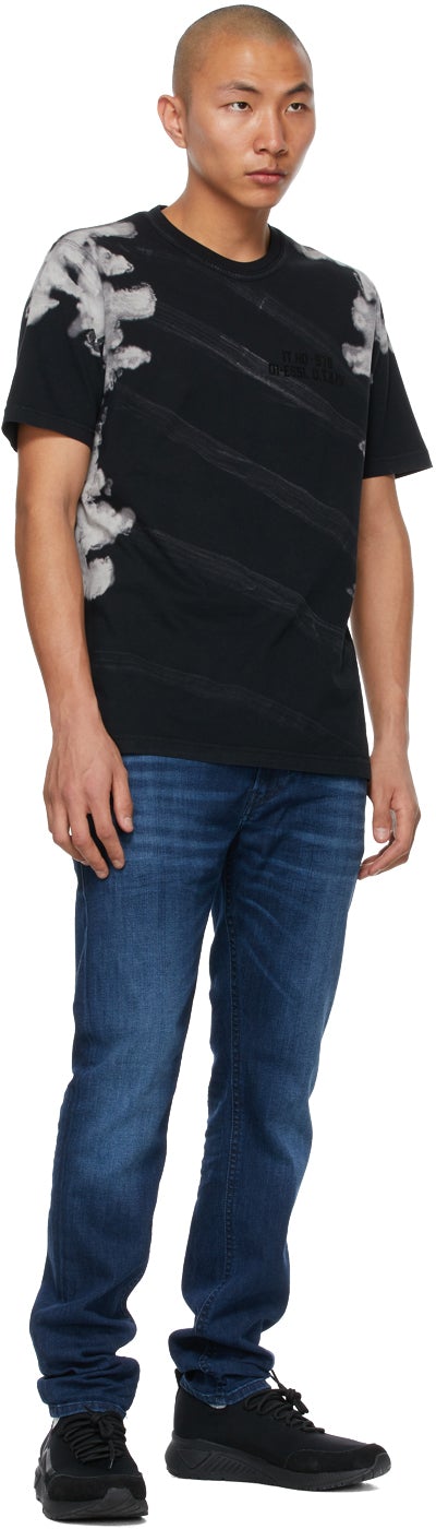 Diesel Black T-Jubind-Slits-A3 T-Shirt