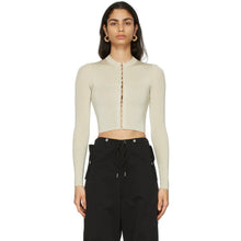 Dion Lee Beige Open Neck Bustier Cardigan - Dion Lee Beige Cardigan bustier ouvert - Dion Lee Beige Open Neck Bustier Cardigan