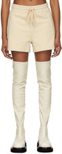 Dion Lee Beige Terry Boxer Shorts - Dion Lee Beige Terry Boxer Short - Dion Lee 베이지 테리 복서 반바지