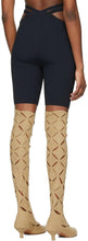 Dion Lee Black Lustrate Fork Shorts