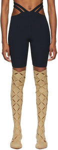 Dion Lee Black Lustrate Fork Shorts - Dion Lee Black Lustre shorts de fourchette - Dion Lee Black Lustrate Fork Shorts.