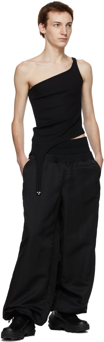 Dion Lee Black Shoulder Hook Tank Top