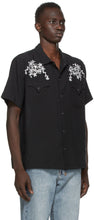 Double Rainbouu Black Loop Skull West Coast Short Sleeve Shirt