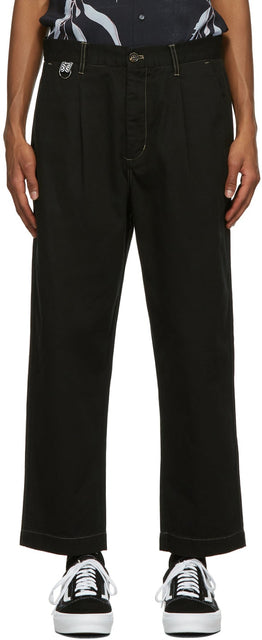 Double Rainbouu Black Paradise Trousers - Double pantalon de paradis noire de Rainbouu - 더블 Rainbouu 검은 낙원 바지