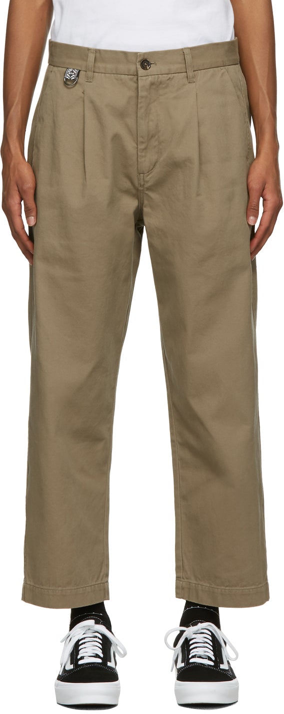 Double Rainbouu Khaki Paradise Trousers - Double pantalon de paradis de Rainbouu Khaki Khaki - 더블 Rainbouu 카키 파라다이스 바지