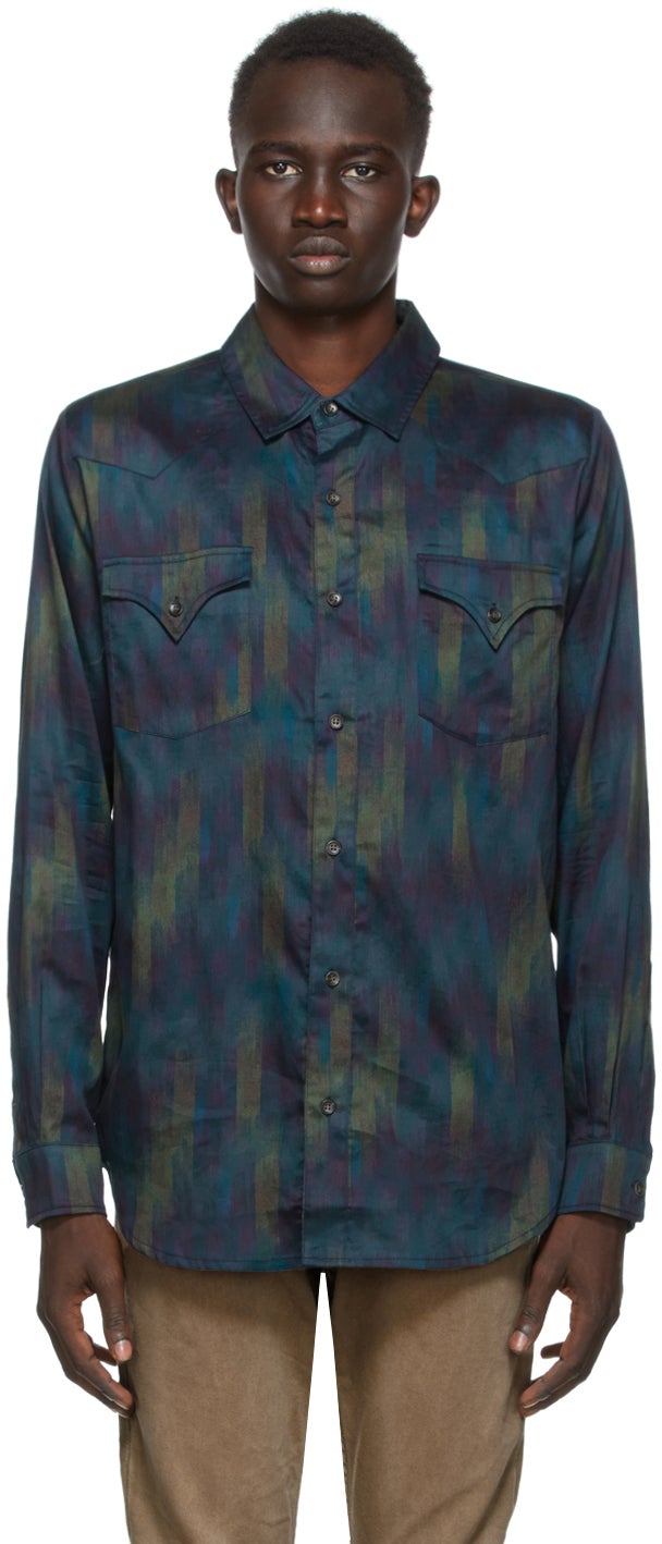 Double Rainbouu Multicolor West World Shirt - Double chemise Multicolor West West West Shirt - 더블 Rainbouu 여러 가지 빛깔의 웨스트 월드 셔츠