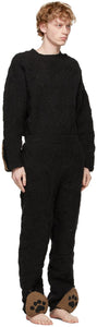 Doublet Black Hand-Crochet Bear Sweatpants