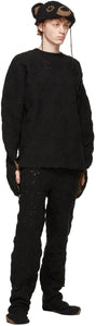 Doublet Black Hand-Crochet Bear Sweatpants