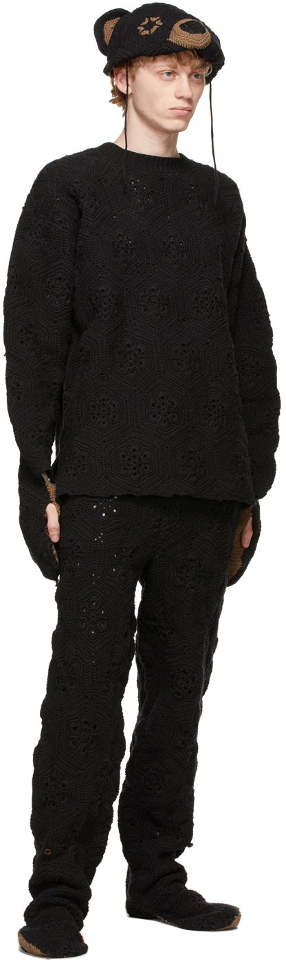 Doublet Black Hand-Crochet Bear Sweatpants – BlackSkinny