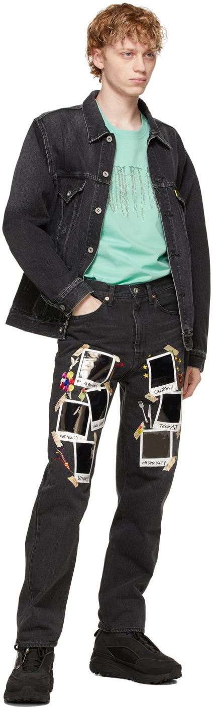 Doublet Green Chain Fringe Embroidery T-Shirt