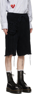 Doublet Navy Flower Corsage Shorts