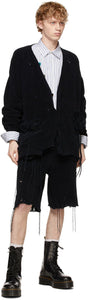 Doublet Navy Flower Corsage Shorts